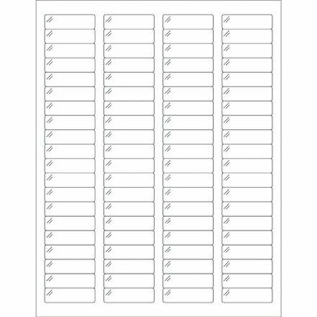 BSC PREFERRED 1 3/4 x-1/2'' Crystal Clear Rectangle Laser Labels, 8000PK S-14854